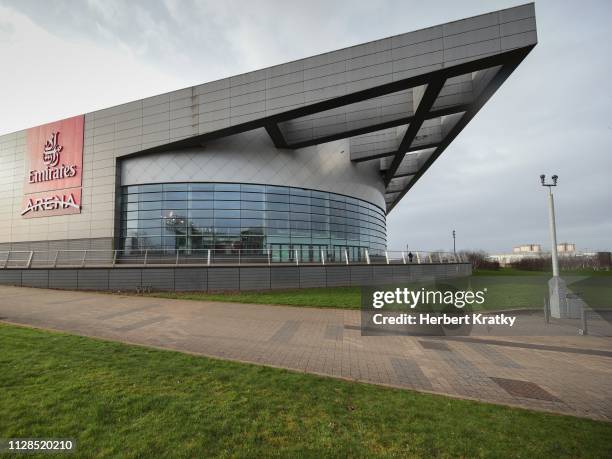 An outside view of the Emirates Arena on March 3, 2019 in Glasgow, United Kingdom.
