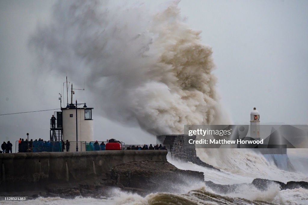 Effects Of Winter Storm Freya In Wales