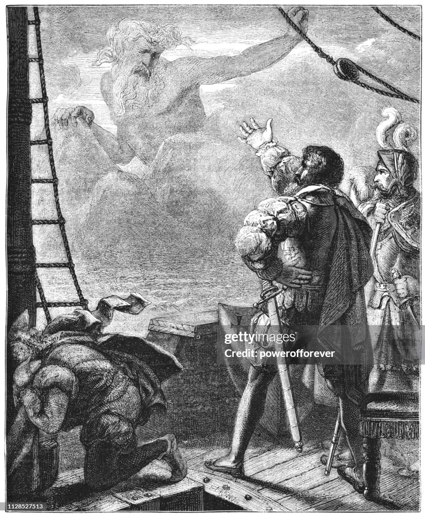The Adamastor Appears before lusus from Os LusÃadas by LuÃs de Camões