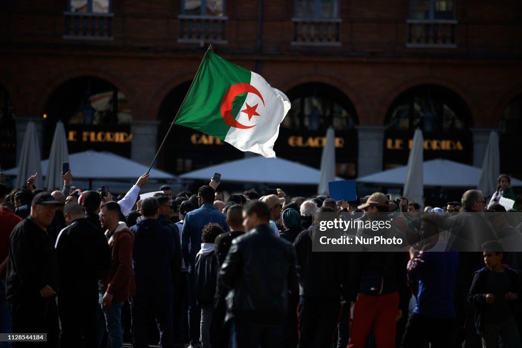 Touluose's Algerians Rally Against The Re-election Bid Of President Bouteflika