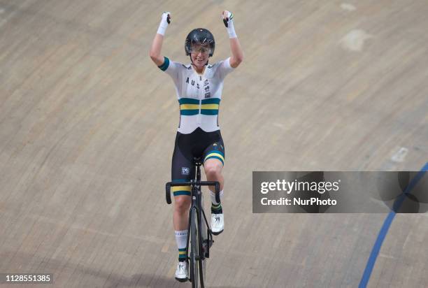 Alexandra Manly during the UCI Track Cycling World Championships - Day Five, in Pruszkow, Poland, on March 3, 2019.