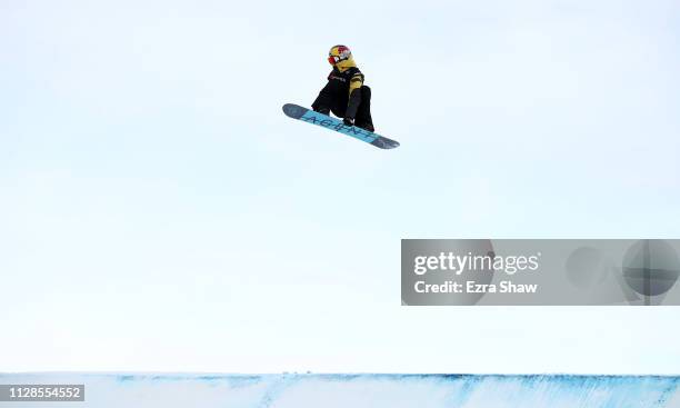 Seppe Smits of Belgium competes in the Men's Snowboard Slopestyle Qualification at the FIS Snowboard World Championships on February 09, 2019 at Park...