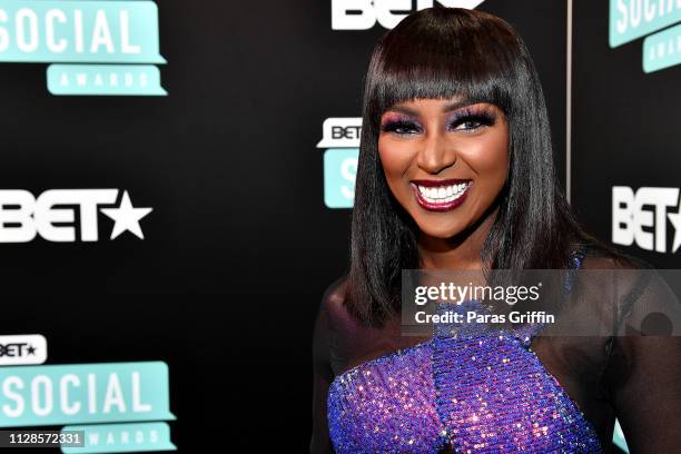 Amara La Negra attends the 2019 BET Social Awards at Tyler Perry Studio on March 3, 2019 in Atlanta, Georgia.