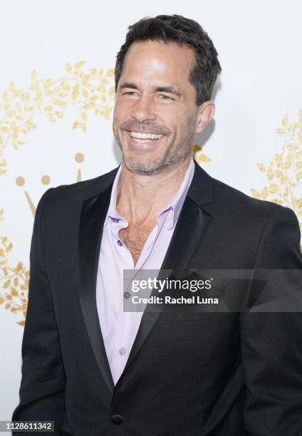 Shawn Christian attends Hallmark Channel And Hallmark Movies And Mysteries 2019 Winter TCA Tour at Tournament House on February 09, 2019 in Pasadena,...