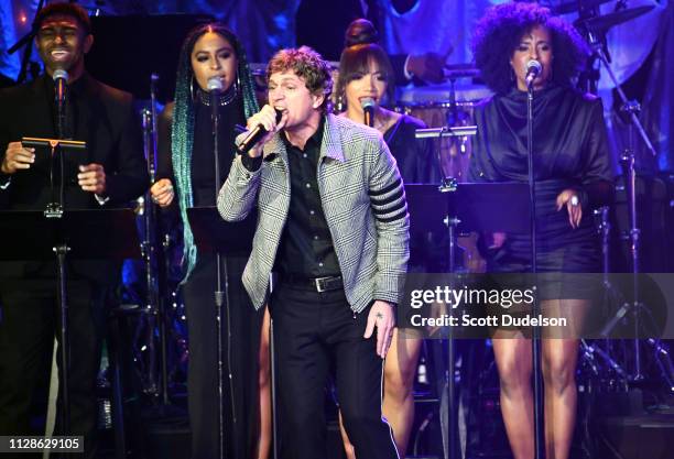 Singer Rob Thomas of Matchbox Twenty performs onstage as a special guest during The Recording Academy and Clive Davis' 2019 Pre-GRAMMY Gala Show at...