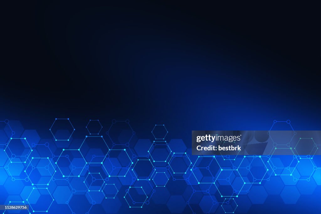Science Technology Pattern Background Science And Technology Background With Hexagons Pattern High-Res Vector ...