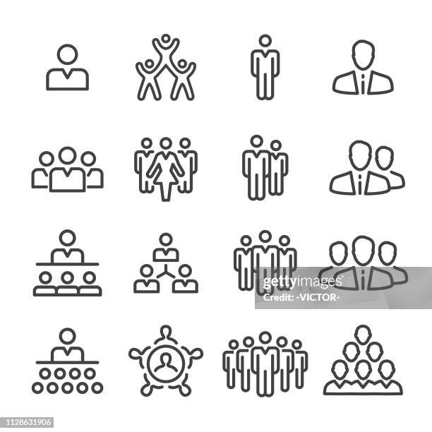 ilustrações de stock, clip art, desenhos animados e ícones de business team icons - line series - rich people