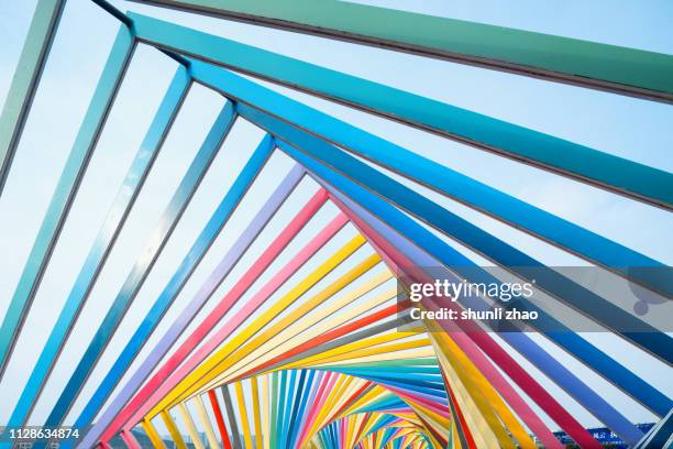 rainbow bridge, qingdao city - qingdao stock pictures, royalty-free photos & images