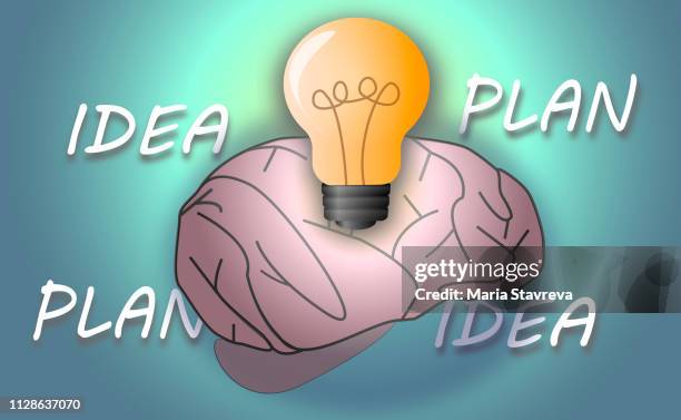 idea concept.vector - changing light bulb stock illustrations
