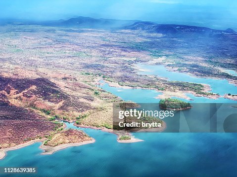 Aerial view of Lake Kariba, Zimbabwe Aerial view of Lake Kariba, Zimbabwe