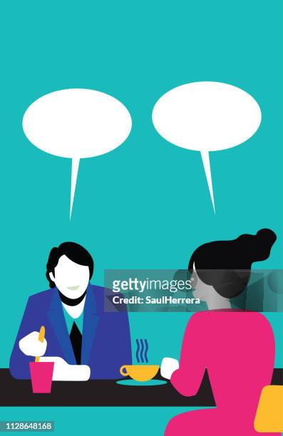 people talking - personas de negocios stock illustrations