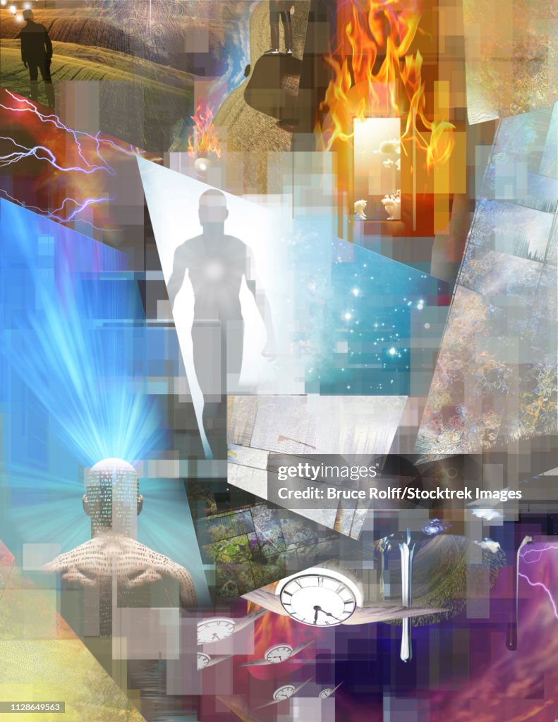 Multi Layered Abstract Composition 3d Rendering High-Res Vector Graphic ...