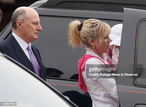 Rielle Hunter, the former mistress of John Edwards, arrives at the federal courthouse in Raleigh, North Carolina, Thursday, August 6, 2009. Hunter...
