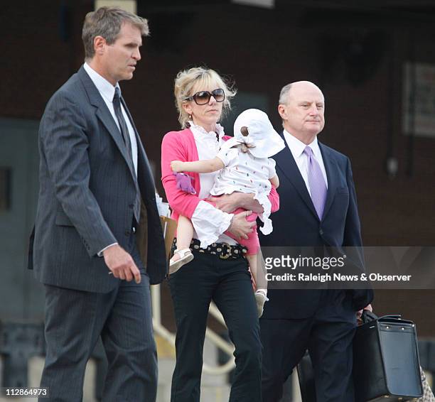 Rielle Hunter, the former mistress of John Edwards, leaves the federal courthouse in Raleigh, North Carolina, Thursday, August 6, 2009. Hunter was on...