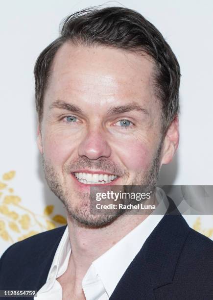 Paul Campbell attends Hallmark Channel And Hallmark Movies And Mysteries 2019 Winter TCA Tour at Tournament House on February 09, 2019 in Pasadena,...