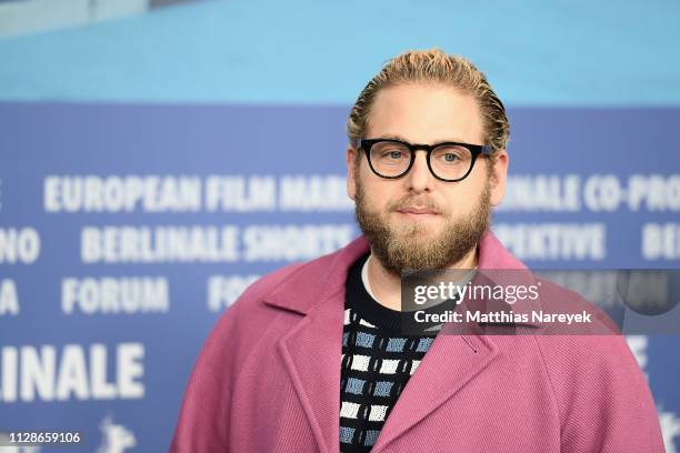 Jonah Hill attends the "Mid 90's" press conference during the 69th Berlinale International Film Festival Berlin at Grand Hyatt Hotel on February 10,...