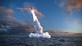 The launch of a ballistic missile