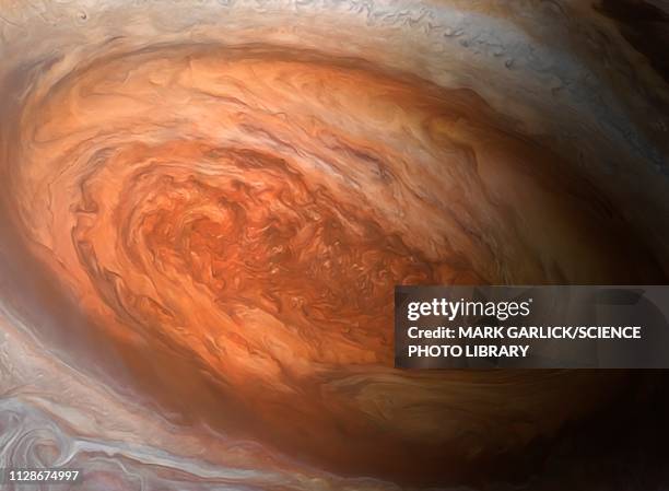 jupiter's great red spot, illustration - vortex stock illustrations