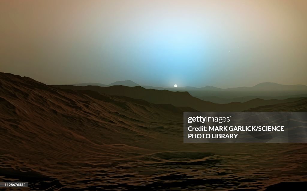 Sunset on Mars, illustration