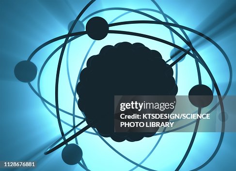 Atomic structure, illustration Atomic structure, illustration
