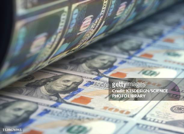 illustrazioni stock, clip art, cartoni animati e icone di tendenza di printing banknotes, illustration - money laundering