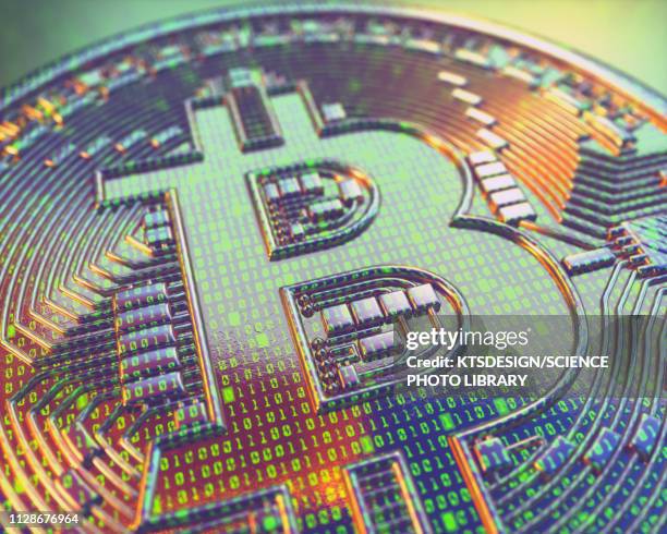 bitcoin, illustration - cryptocurrency stock illustrations
