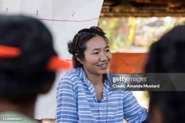 portrait of thai woman in local indigenous community - akha woman stock pictures, royalty-free photos & images
