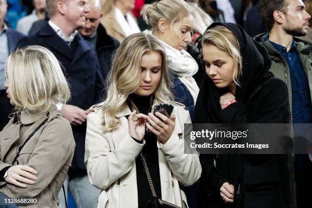 Mikky Kiemeney girlfriend of Frenkie de Jong of Ajax during the Training Ajax in Madrid at the Santiago Bernabeu on March 4, 2019 in Madrid Spain