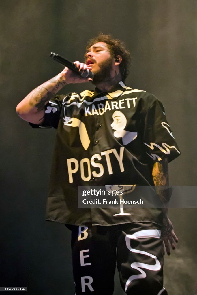 American Rapper Post American singer Austin Richard Post aka Post Malone performs live on ...