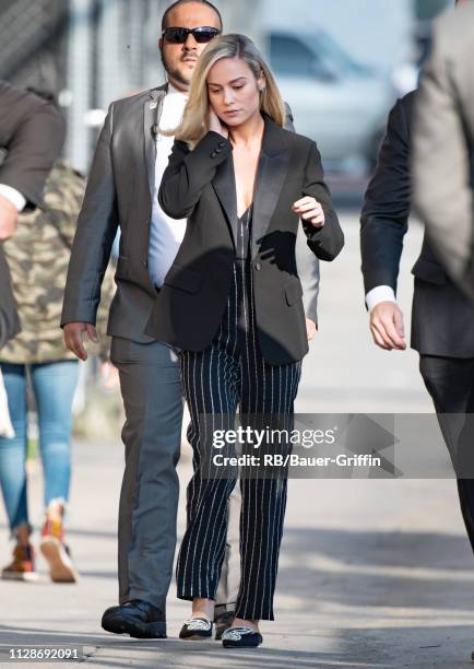 Brie Larson is seen at 'Jimmy Kimmel Live' on March 04, 2019 in Los Angeles, California.