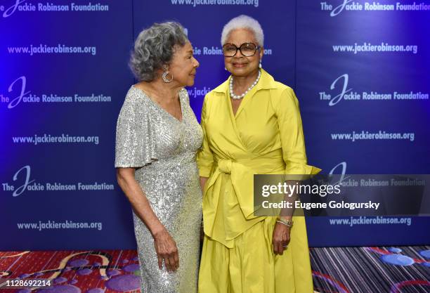 Rachel Robinson and Billye Aaron attend the Jackie Robinson Foundation 2019 Annual Awards Dinner on March 4, 2019 in New York City.