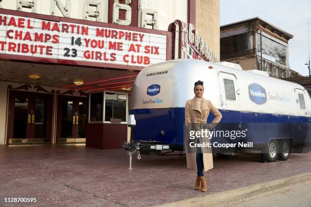 Rachel Lindsay poses for a photo during the "Breaking up with Dry Skin" event presented by Vaseline at Sundown At Granada on March 4, 2019 in Dallas,...
