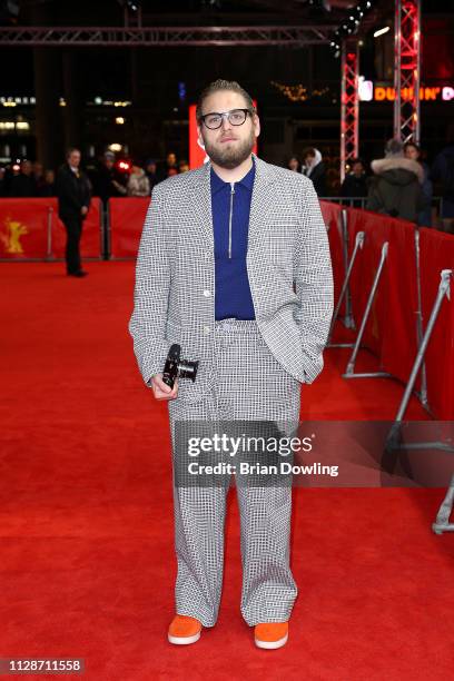 Jonah Hill arrives for the "Mid 90's" premiere during the 69th Berlinale International Film Festival Berlin at Zoo Palast on February 10, 2019 in...