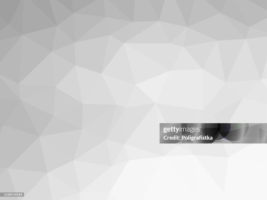 Motivo di sfondo poligonale - poligonale - sfondo bianco e nero grigio - illustrazione vettoriale