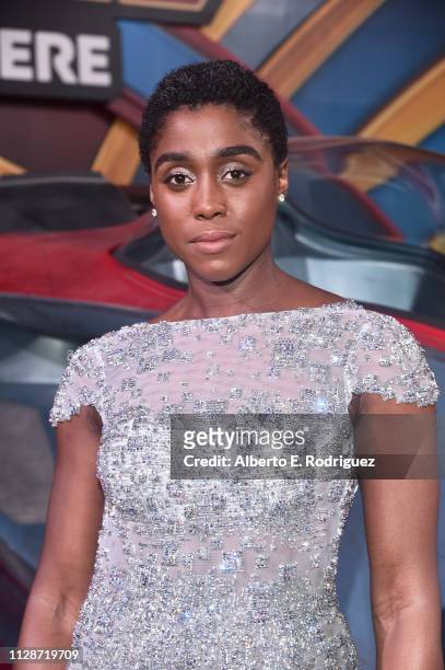 Actor Lashana Lynch attends the Los Angeles World Premiere of Marvel Studios' "Captain Marvel" at Dolby Theatre on March 4, 2019 in Hollywood,...