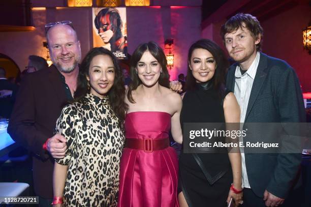 Joss Whedon, Maurissa Tancharoen, Elizabeth Henstridge, Ming-Na Wen and Jed Whedon attend the Los Angeles World Premiere of Marvel Studios' "Captain...