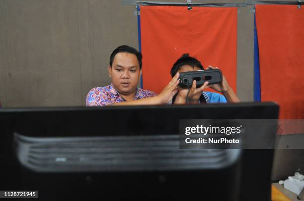 Ahead of the upcoming 2019 Indonesian presidential election, hundreds of prisoners in Cibinong Prison, Pondok Rajeg, Bogor, West Java, Indonesia, on...