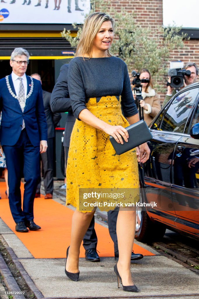 Queen Maxima Of The Netherlands Attends The Jubileumsymposium Qredits In Amersfoort