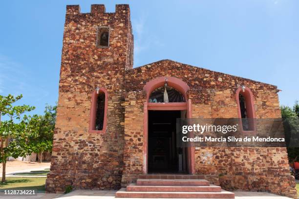 catholic church of our lady of the rosary of fatima or our lady of consolation, in jericoacoara. - degraus stock pictures, royalty-free photos & images