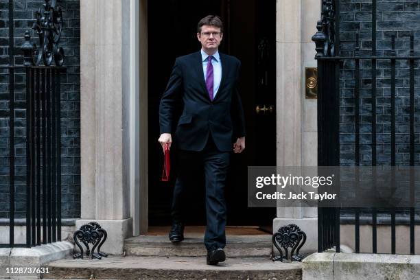 Business Secretary Greg Clark leaves following the weekly cabinet meeting at 10 Downing Street on March 5, 2019 in London, England. Government...