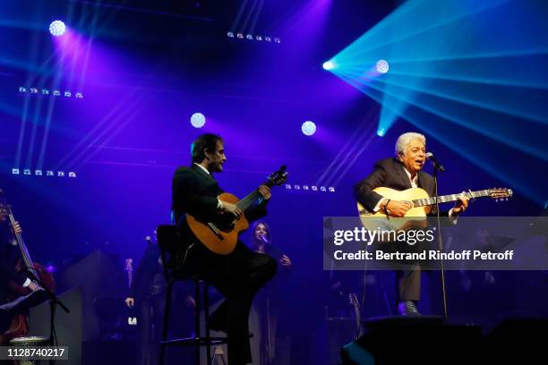 Enrico Macias performs for Enrico Macias 80th Anniversary at L'Olympia on February 10, 2019 in Paris, France.