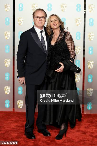 Brad Bird and Elizabeth Canney attend the EE British Academy Film Awards at Royal Albert Hall on February 10, 2019 in London, England.