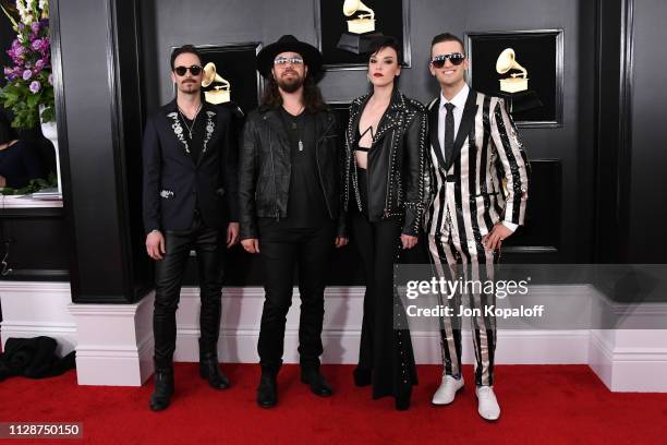 Music group Halestorm attends the 61st Annual GRAMMY Awards at Staples Center on February 10, 2019 in Los Angeles, California.