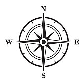 Compass icon. Vector illustration