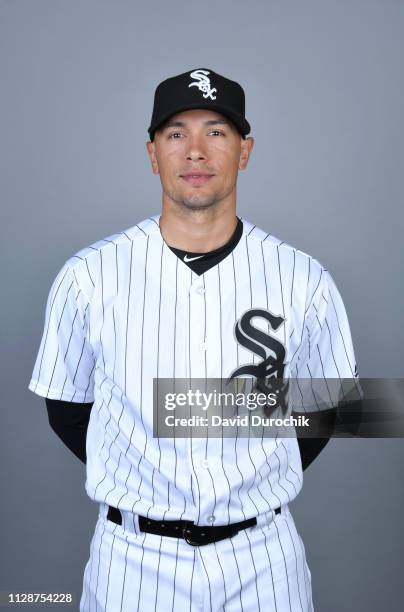 Ryan Goins of the Chicago White Sox poses during Photo Day on Thursday, February 21, 2019 at Camelback Ranch in Glendale, Arizona.