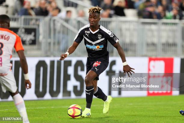 Yann Karamoh of Bordeaux during the Ligue 1 match between Bordeaux and Montpellier at Stade Matmut Atlantique on March 5, 2019 in Bordeaux, France.