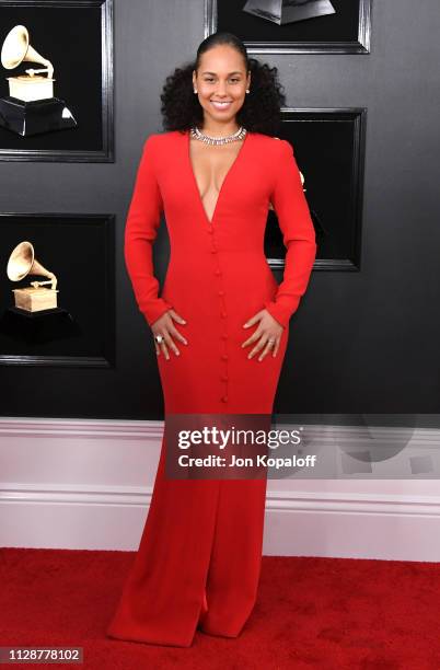 Alicia Keys attends the 61st Annual GRAMMY Awards at Staples Center on February 10, 2019 in Los Angeles, California.