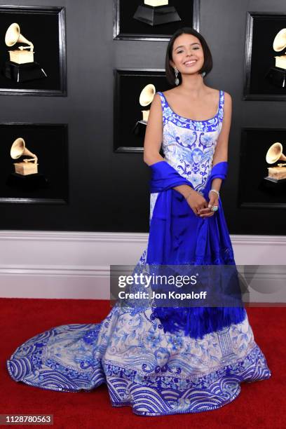 Ángela Aguilar attends the 61st Annual GRAMMY Awards at Staples Center on February 10, 2019 in Los Angeles, California.