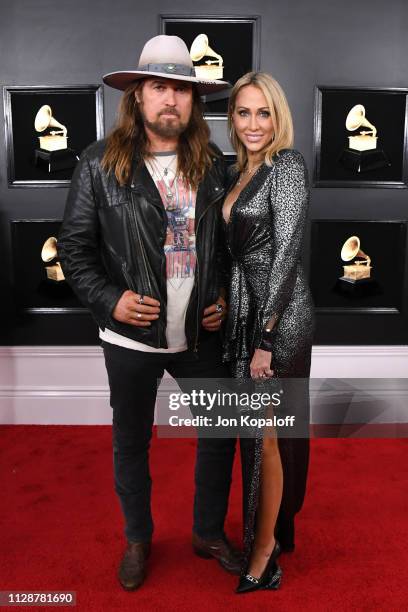 Billy Ray Cyrus and Tish Cyrus attend the 61st Annual GRAMMY Awards at Staples Center on February 10, 2019 in Los Angeles, California.