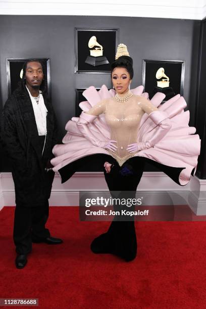 Offset and Cardi B attend the 61st Annual GRAMMY Awards at Staples Center on February 10, 2019 in Los Angeles, California.